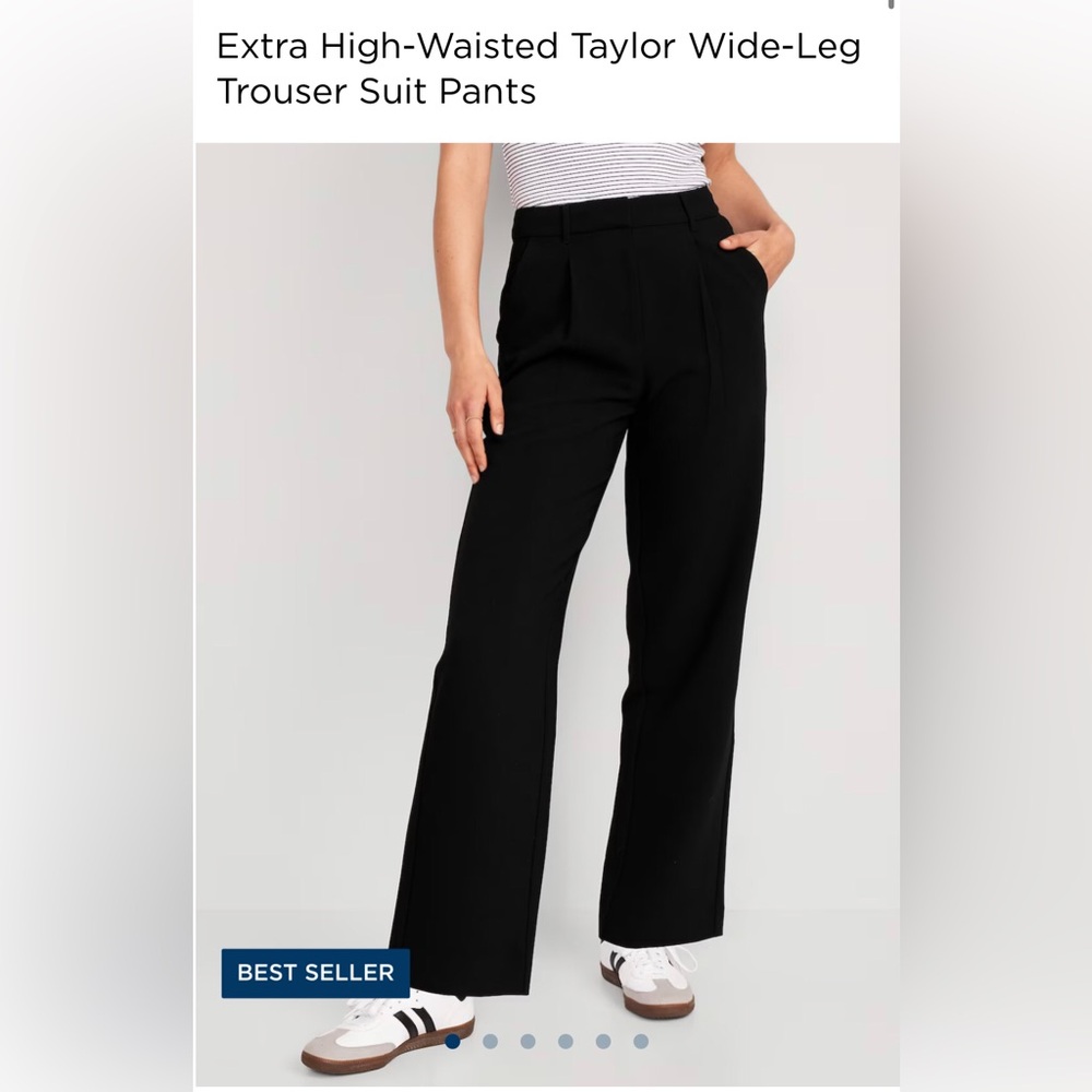 Old Navy “Taylor” Black wide leg trouser